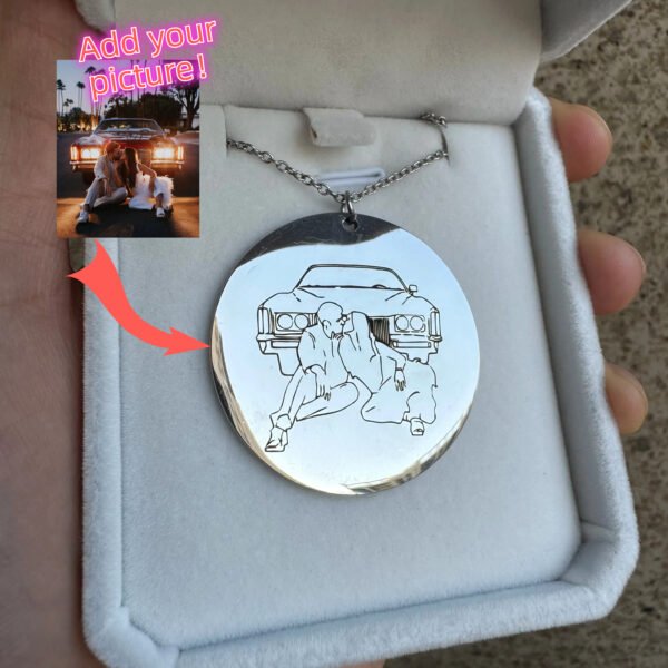 Custom necklace outline photo